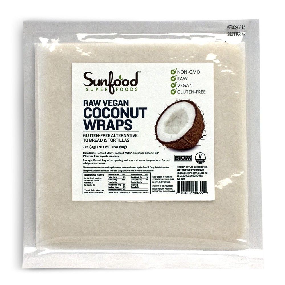 Sunfood Coconut Wraps - 7 ct