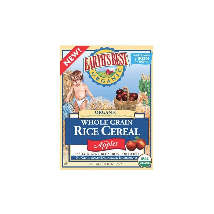 Earth's Best Whole Grain Rice Cereal with Apples 