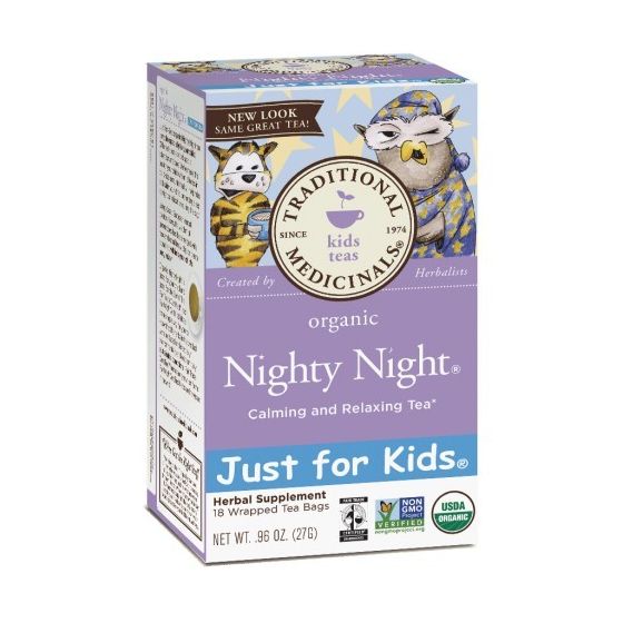 TRADITIONAL MEDICINALS KIDS TEA,OG1,NIGHTY NIGHT, 6/18 BAG