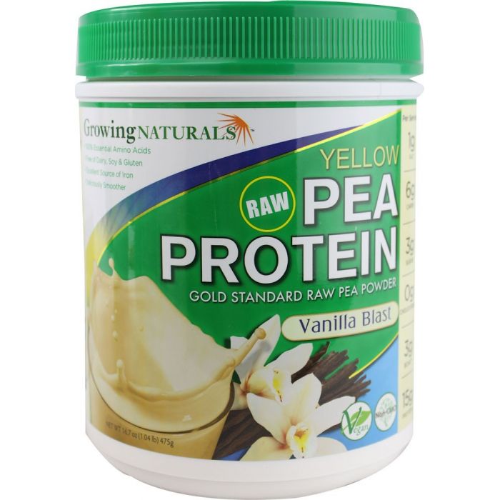 Growing Naturals Gold Standard Raw Yellow Pea Protein Powder Vanilla