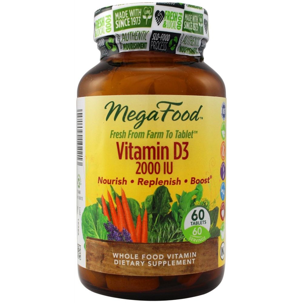MegaFood Vitamin D3 2000IU 60 Tablets