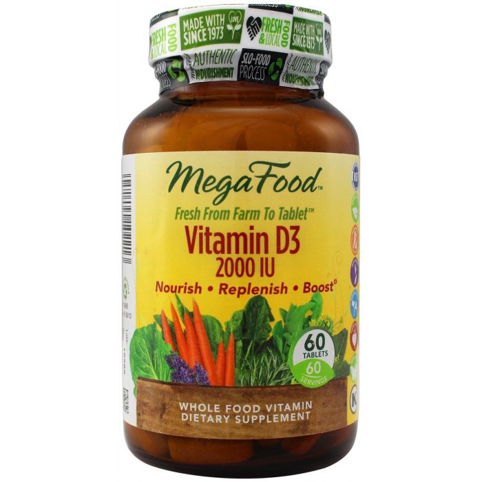 MegaFood Vitamin D3 2000IU 60 Tablets