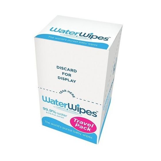 WaterWipes Travel Pack - Box of 12 Packs of 10 Wipes