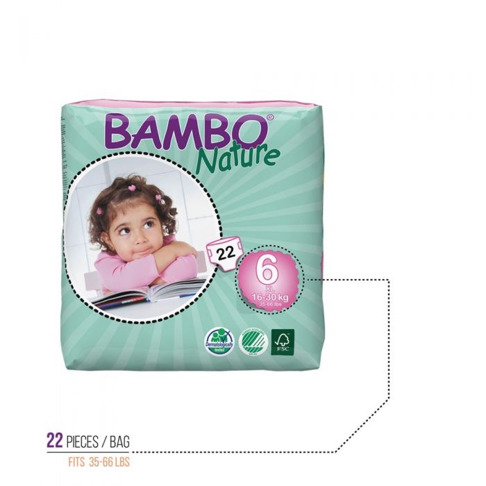 Bambo Nature Midi Baby Diapers - 198 pieces in case