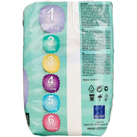 Bambo Nature Newborn Baby Diapers - Size 1 (4-9 lbs), 28 Count (6 Pack)
