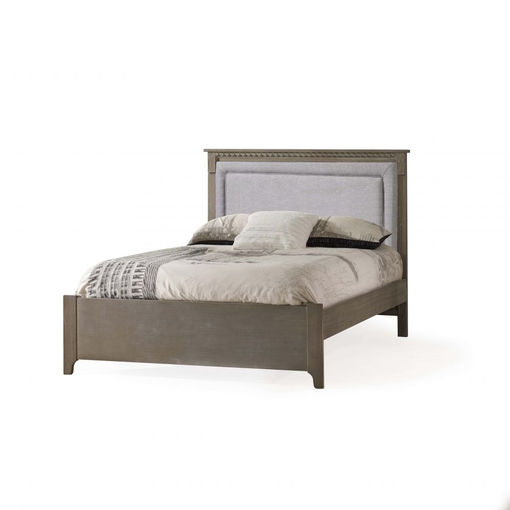 Natart Ithaca Double Bed 54″  (low profile footboard) with  Upholstered Headboard Panel