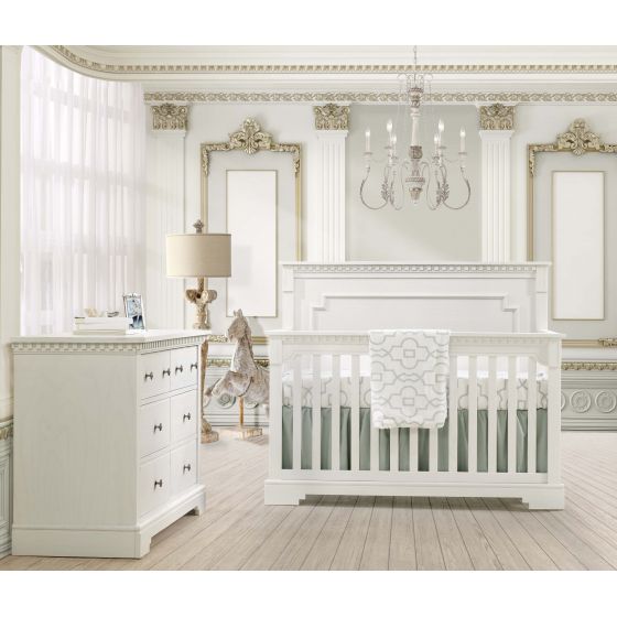 Natart Ithaca 2 Piece Set: “5-in-1” Convertible Crib and Double Dresser