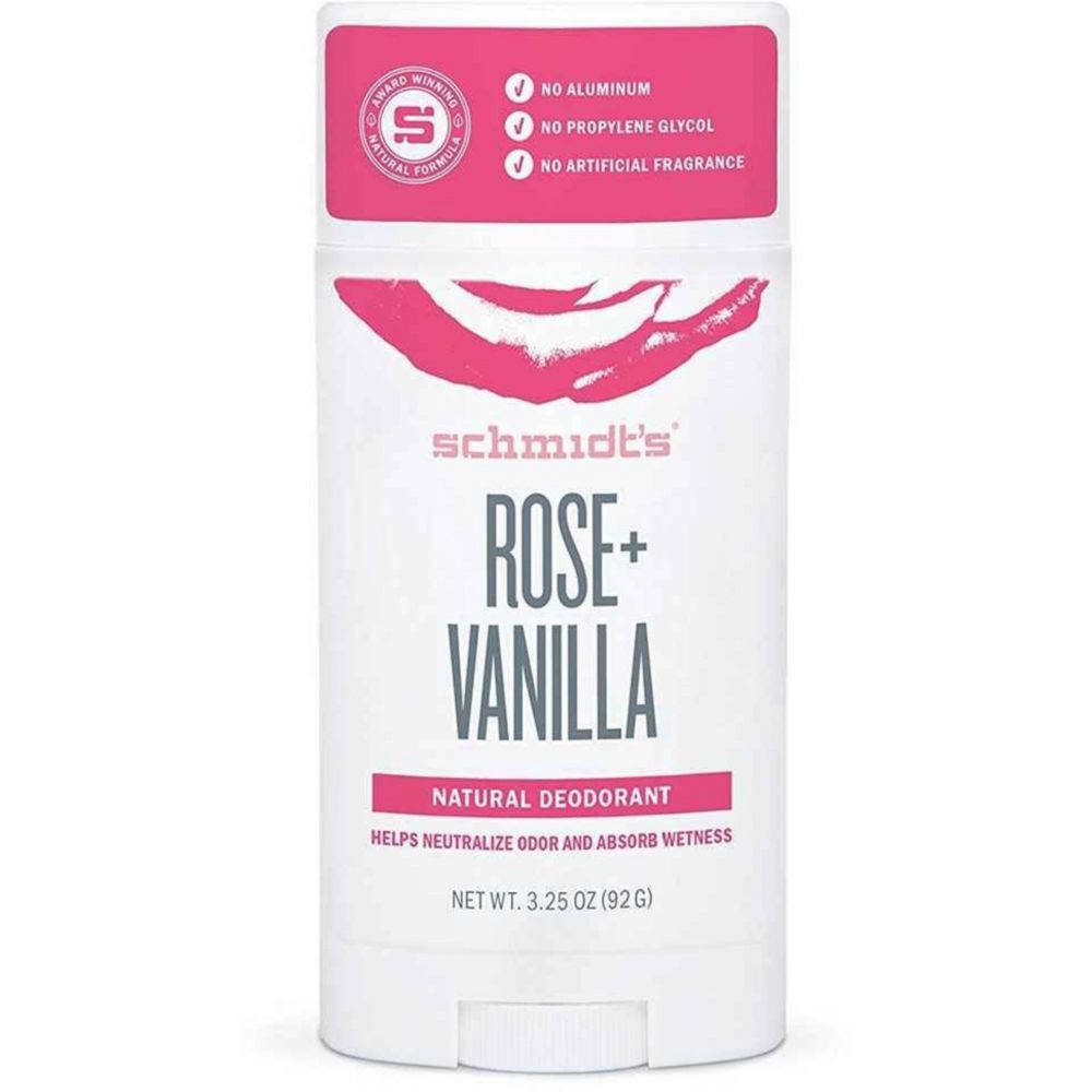 Schmidt's Natural Deodorant Stick Rose + Vanilla 3.25 oz