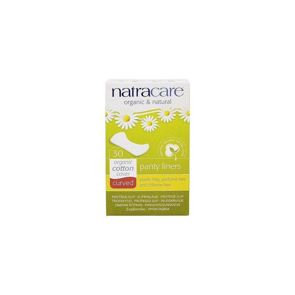 Natracare Organic and Natural Curved Panty Liners, Unscented, 30 Ct