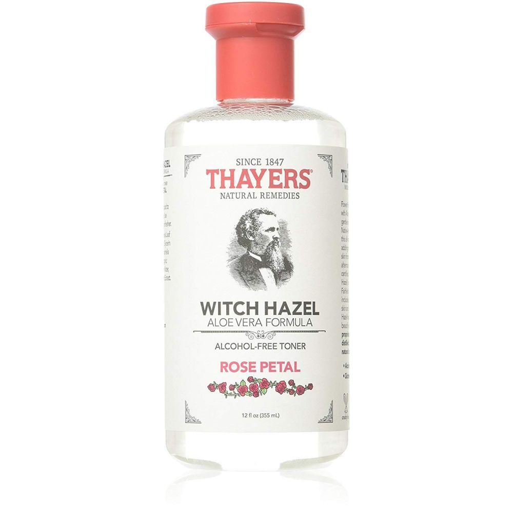 THAYERS Rose Petal Witch Hazel Toner - Alcohol Free & Organic Aloe Vera 12oz