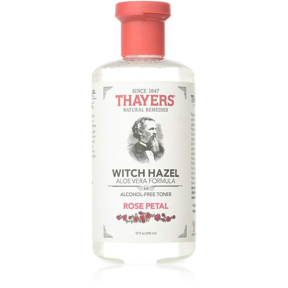 THAYERS Rose Petal Witch Hazel Toner - Alcohol Free & Organic Aloe Vera 12oz