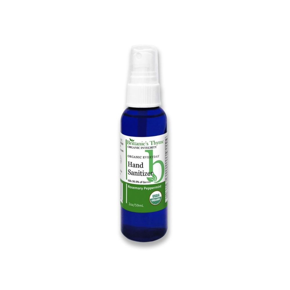 Brittanie’s Thyme – Organic Hand Sanitizer – Rosemary Peppermint – 2 Oz.