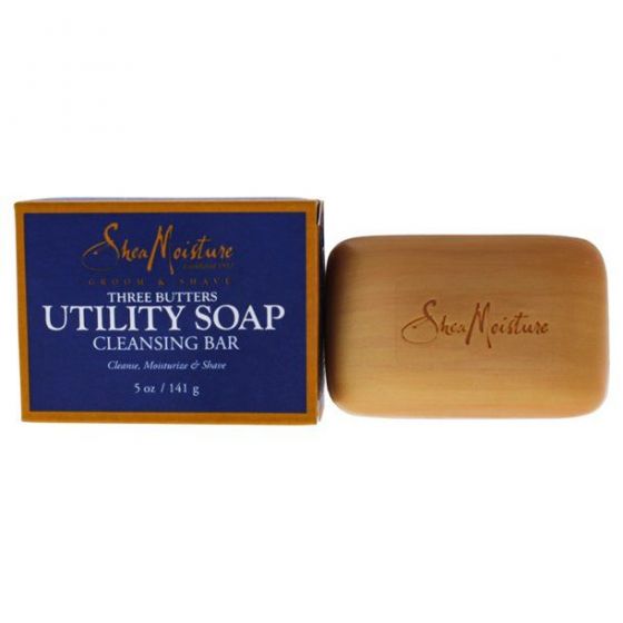Three Butters Utility Soap Cleanse Moisturize & Shine by Shea Moisture for Unisex - 5 oz Bar Soap