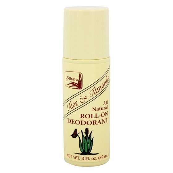 Alvera - All Natural Roll-On Deodorant Aloe & Almonds - 3 oz.